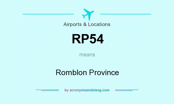 What does RP54 mean? It stands for Romblon Province
