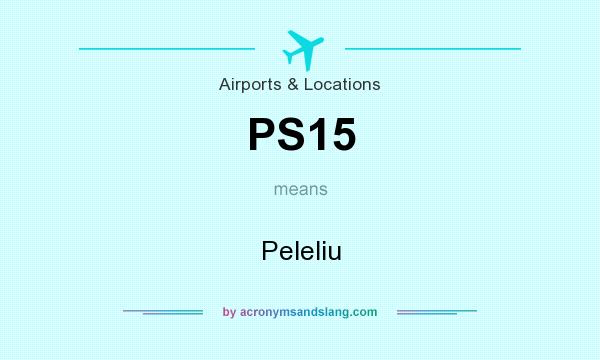 What does PS15 mean? It stands for Peleliu