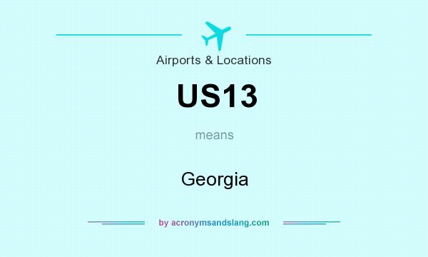 What does US13 mean? It stands for Georgia