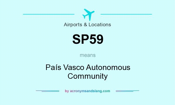 What does SP59 mean? It stands for País Vasco Autonomous Community