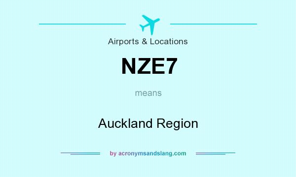 What does NZE7 mean? It stands for Auckland Region