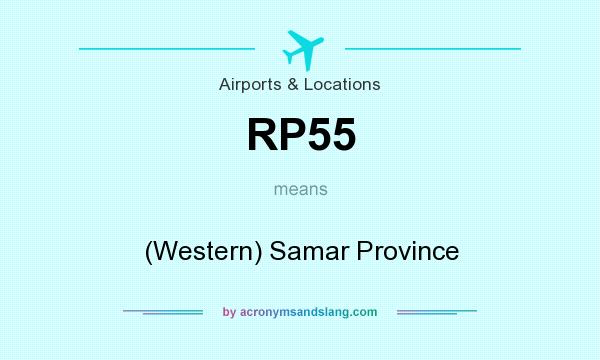 What does RP55 mean? It stands for (Western) Samar Province