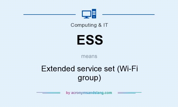 What does ESS mean? It stands for Extended service set (Wi-Fi group)
