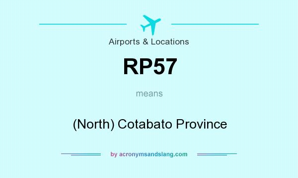 What does RP57 mean? It stands for (North) Cotabato Province