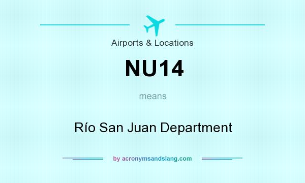 What does NU14 mean? It stands for Río San Juan Department