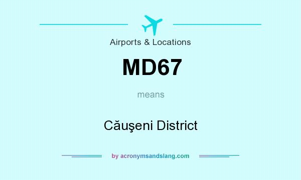 What does MD67 mean? It stands for Căuşeni District