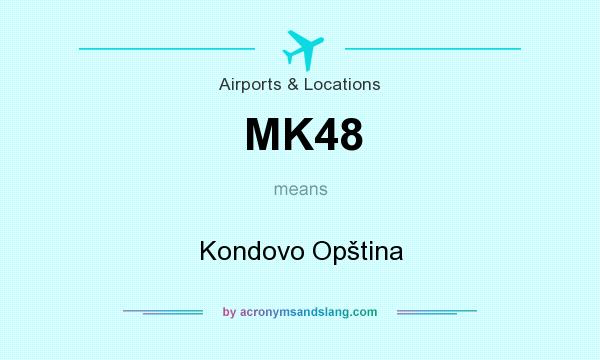 What does MK48 mean? It stands for Kondovo Opština