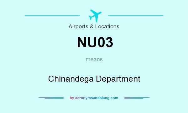 What does NU03 mean? It stands for Chinandega Department