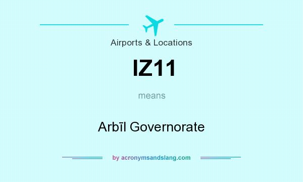 What does IZ11 mean? It stands for Arbīl Governorate