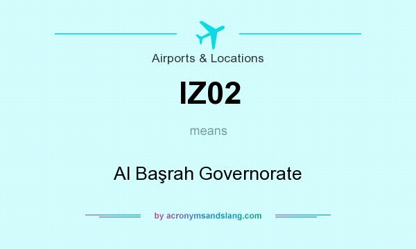 What does IZ02 mean? It stands for Al Başrah Governorate