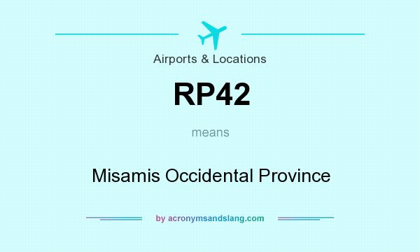 What does RP42 mean? It stands for Misamis Occidental Province