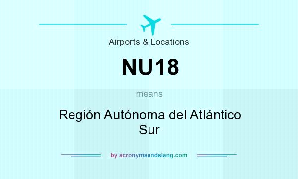 What does NU18 mean? It stands for Región Autónoma del Atlántico Sur