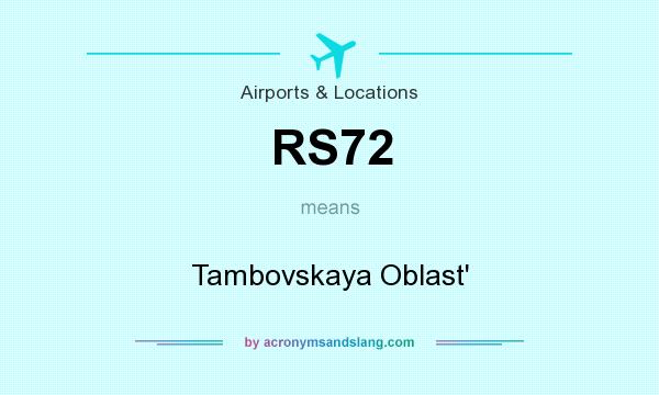 What does RS72 mean? It stands for Tambovskaya Oblast`