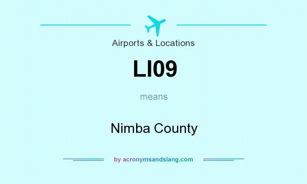 What does LI09 mean? It stands for Nimba County