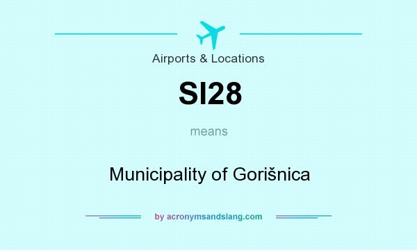 What does SI28 mean? It stands for Municipality of Gorišnica