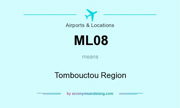 What does ML08 mean? It stands for Tombouctou Region