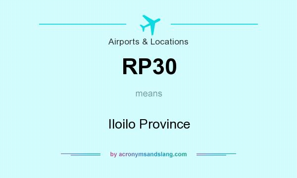 What does RP30 mean? It stands for Iloilo Province