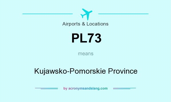 What does PL73 mean? It stands for Kujawsko-Pomorskie Province