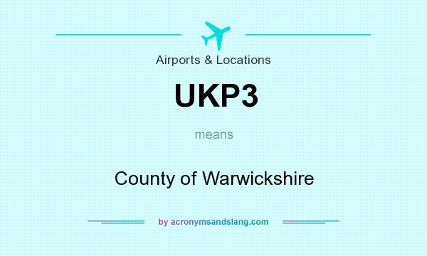 What does UKP3 mean? It stands for County of Warwickshire