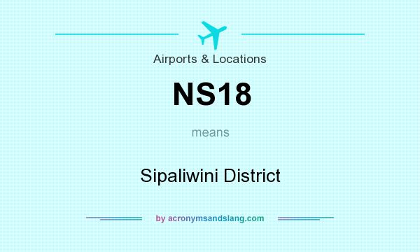 What does NS18 mean? It stands for Sipaliwini District