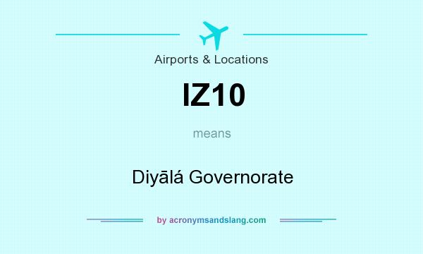 What does IZ10 mean? It stands for Diyālá Governorate