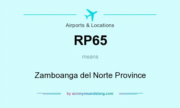 What does RP65 mean? It stands for Zamboanga del Norte Province