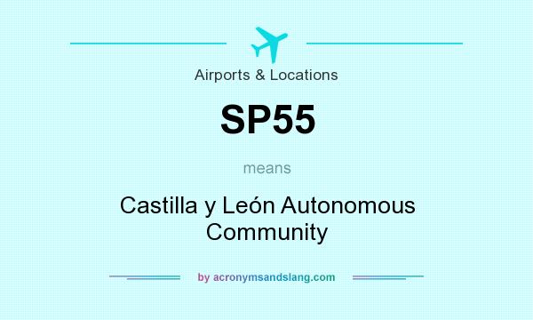 What does SP55 mean? It stands for Castilla y León Autonomous Community