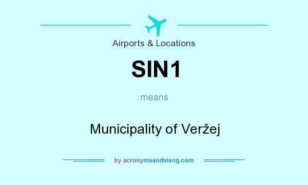 What does SIN1 mean? It stands for Municipality of Veržej