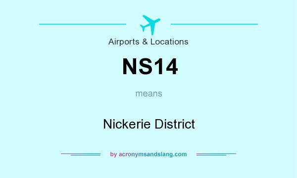 What does NS14 mean? It stands for Nickerie District