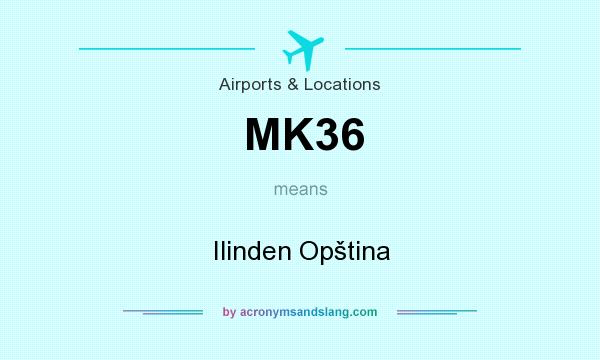 What does MK36 mean? It stands for Ilinden Opština