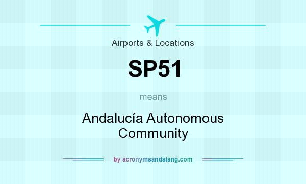 What does SP51 mean? It stands for Andalucía Autonomous Community