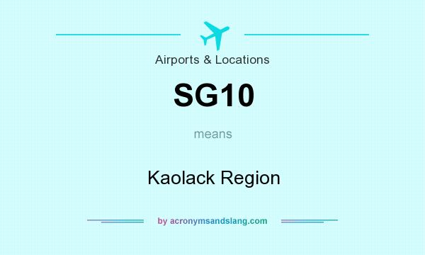 What does SG10 mean? It stands for Kaolack Region
