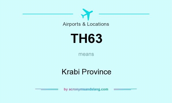 What does TH63 mean? It stands for Krabi Province