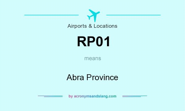 What does RP01 mean? It stands for Abra Province