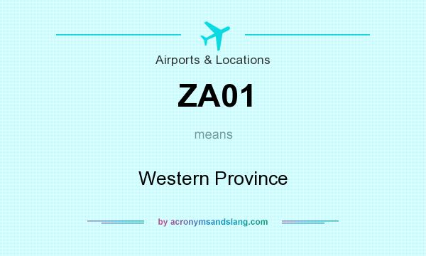 What does ZA01 mean? It stands for Western Province