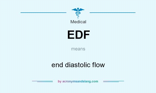 What does EDF mean? It stands for end diastolic flow