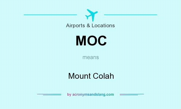 What does MOC mean? It stands for Mount Colah