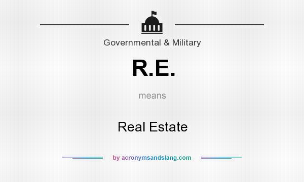 What does R.E. mean? It stands for Real Estate