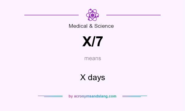 What does X/7 mean? It stands for X days