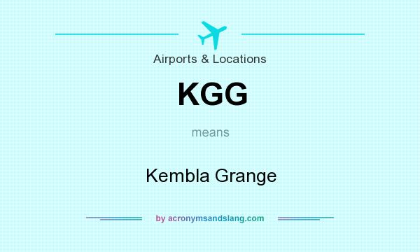 What does KGG mean? It stands for Kembla Grange