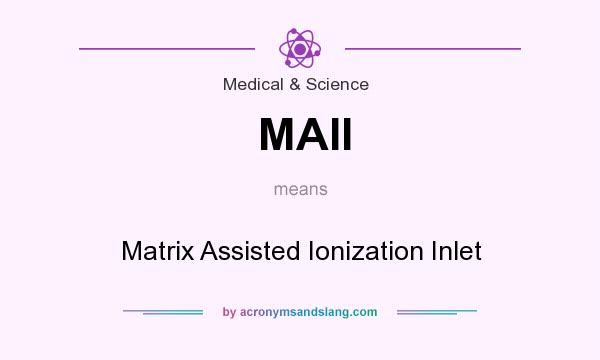 What does MAII mean? It stands for Matrix Assisted Ionization Inlet