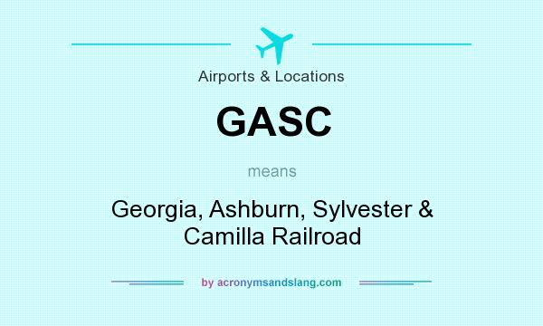 What does GASC mean? It stands for Georgia, Ashburn, Sylvester & Camilla Railroad