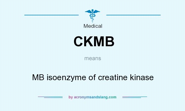 What does CKMB mean? It stands for MB isoenzyme of creatine kinase