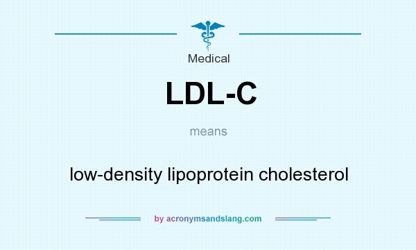 What does LDL-C mean? It stands for low-density lipoprotein cholesterol