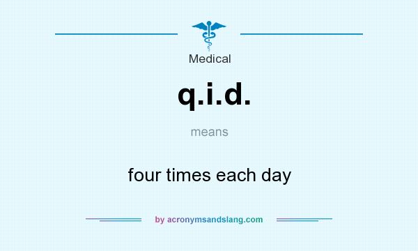 What does q.i.d. mean? It stands for four times each day