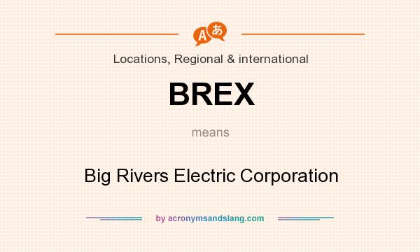 What does BREX mean? It stands for Big Rivers Electric Corporation