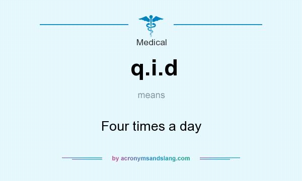 What does q.i.d mean? It stands for Four times a day