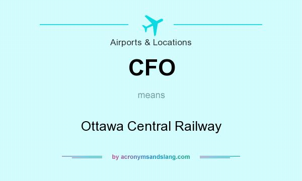 What does CFO mean? It stands for Ottawa Central Railway
