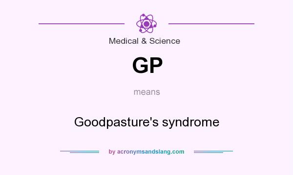 What does GP mean? It stands for Goodpasture`s syndrome