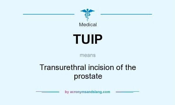 What does TUIP mean? It stands for Transurethral incision of the prostate